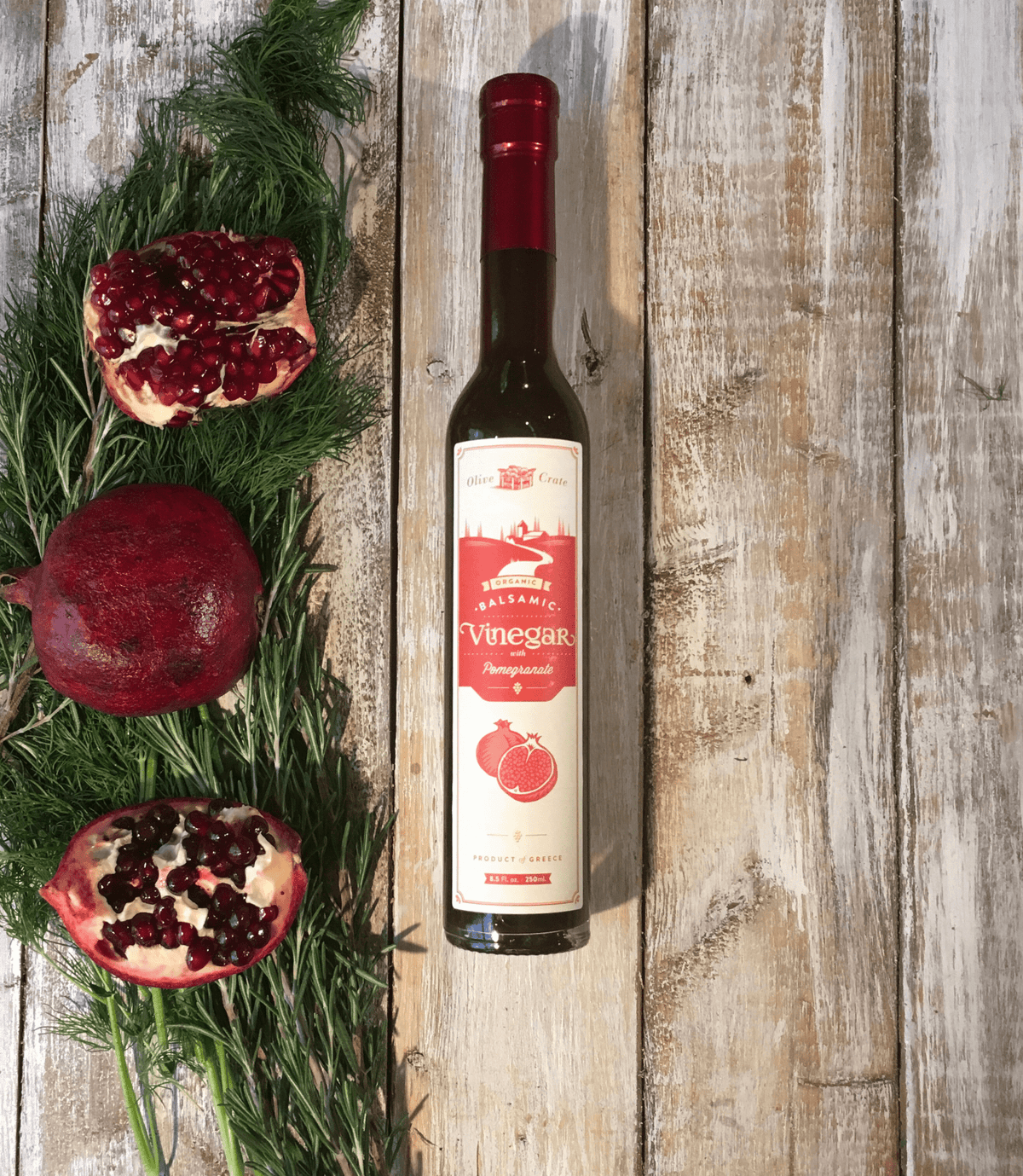 100% Organic Balsamic Vinegar with Pomegranate - Olive Crate