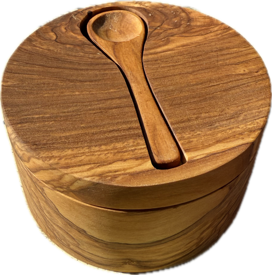 Salt cellar with spoon