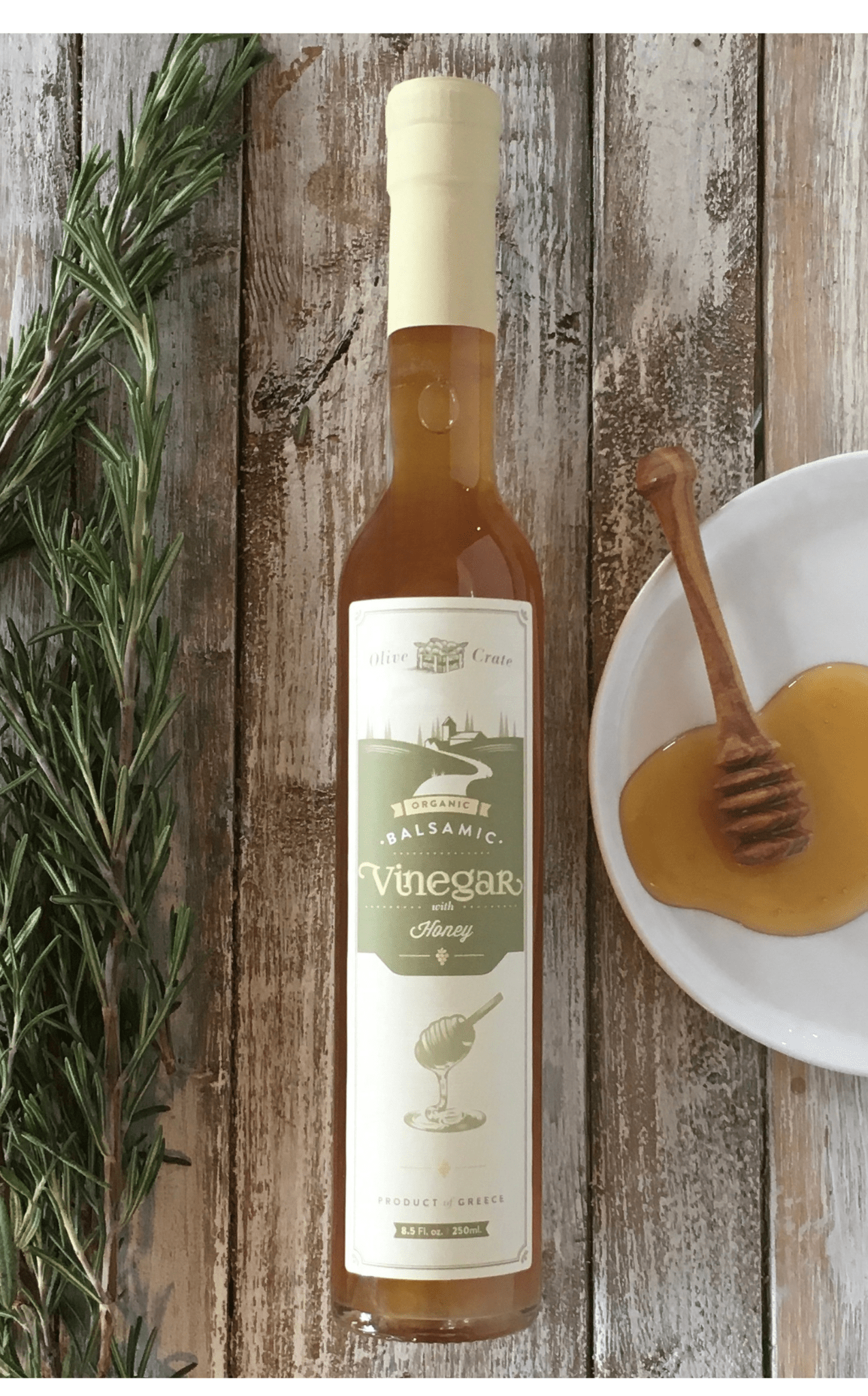 100% Organic White Balsamic Vinegar with Honey - Olive Crate