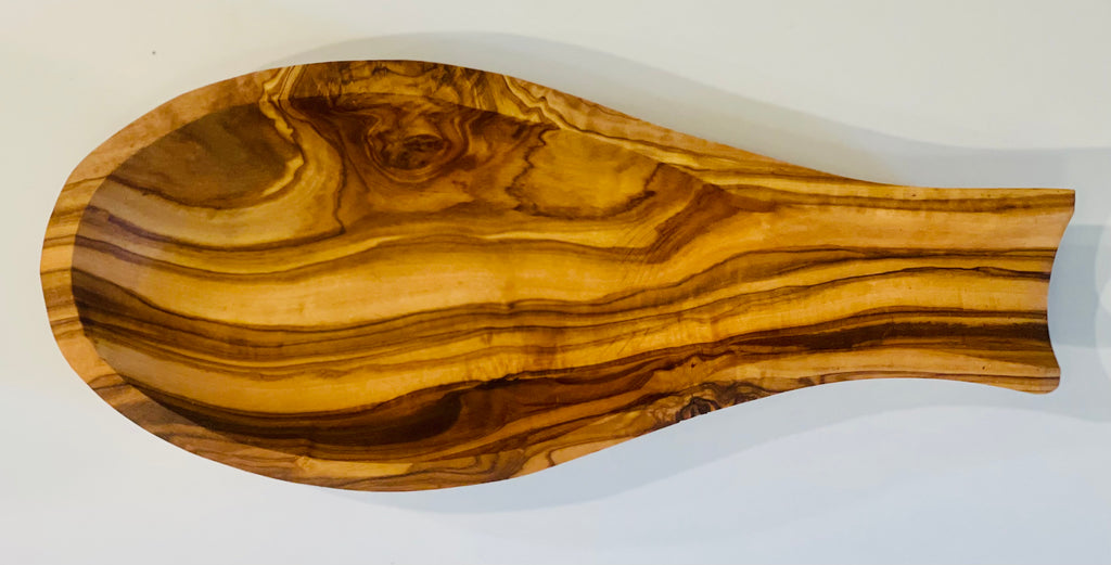 Olive wood spoon rest